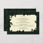 Dunkelgrüne verzierte Blumenzettel (Vorne/Hinten)