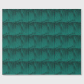 Dunkelgrüne Vintage Feather Textur Geschenkpapier (Flach)