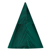 Dunkelgrüne Vintage Feather Textur Partyhütchen (Rückseite)