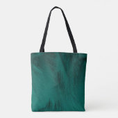Dunkelgrüne Vintage Feather Textur Tasche (Rückseite)