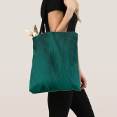 Dunkelgrüne Vintage Feather Textur Tasche (Von Nahem)