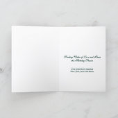 Dunkelgrüne Vintage Ornamente Weihnachten (Innenseite)