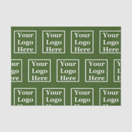 Dunkelgrüne Vorlage für Ihr Logo hier Seidenpapier