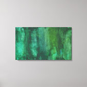 Dunkelgrüne Wasserfarbe Abstrakt Leinwanddruck (Vorderseite)