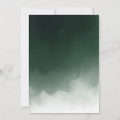 Dunkelgrüne Wasserfarbe Modernes Brautparty Einladung (Rückseite)