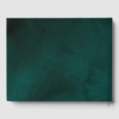 Dunkelgrüne Wasserfarbenmonogramm - Personalisiert Gästebuch (Rückseite)