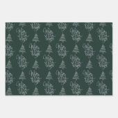 Dunkelgrüne Weihnachtsfeiertage Blätter Wasserfarb (Vorderseite 3)