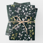 Dunkelgrüne Weihnachtsfeiertage Blätter Wasserfarb (Beispiel)