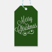 Dunkelgrüne Weihnachtsgeschenke Geschenkanhänger (Vorderseite)