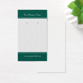 Dunkelgrüne, weiße, graue Herringbone-Ohrenkarten (Schreibtisch)