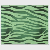 Dunkelgrüne Zebra-Streifen Geschenkpapier (Flach)