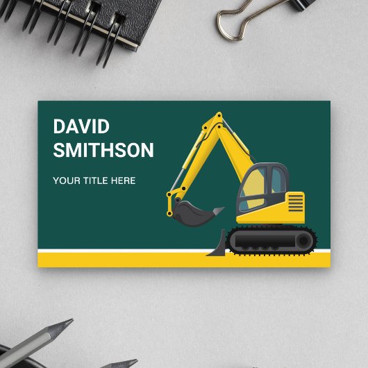 Dunkelgrüner Baukasten Visitenkarte