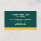 Dunkelgrüner Baukasten Visitenkarte (Rückseite)