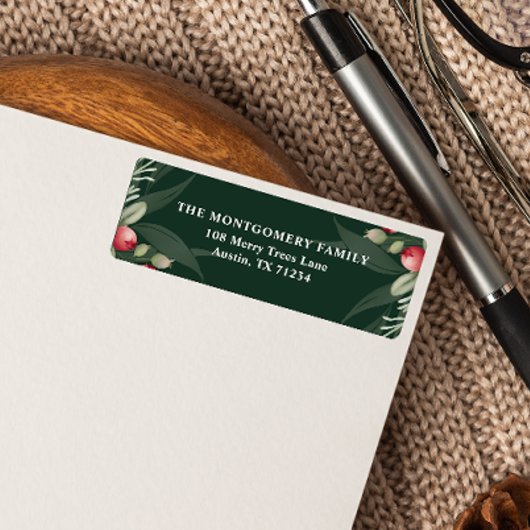 Dunkelgrüner eleganter Weihnachts Chic