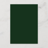 Dunkelgrüner Eukalyptus QR-Code Hochzeits-RSVP Begleitkarte (Rückseite)