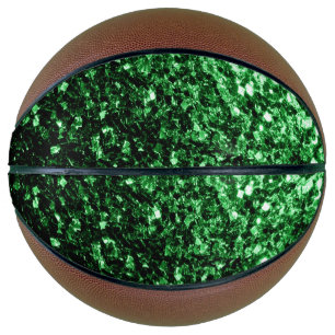 Dunkelgrüner falscher Glitter funkelt Bling Basketball