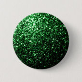 Dunkelgrüner falscher Glitter funkelt Button (Vorderseite)