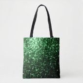 Dunkelgrüner falscher Glitter funkelt Tasche (Vorderseite)