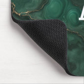 Dunkelgrüner Glazed-Marmor Mousepad (Ecke)