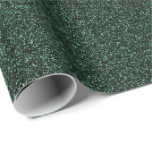 Dunkelgrüner Imitat-Glitter Geschenkpapier (Rolleneckpunkt)