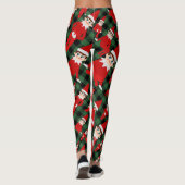 Dunkelgrüner Karo Elf Weihnachts Pajama Pants Leggings (Rückseite)