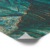 Dunkelgrüner Marmor: luxuriöse Textur. Poster (Ecke)