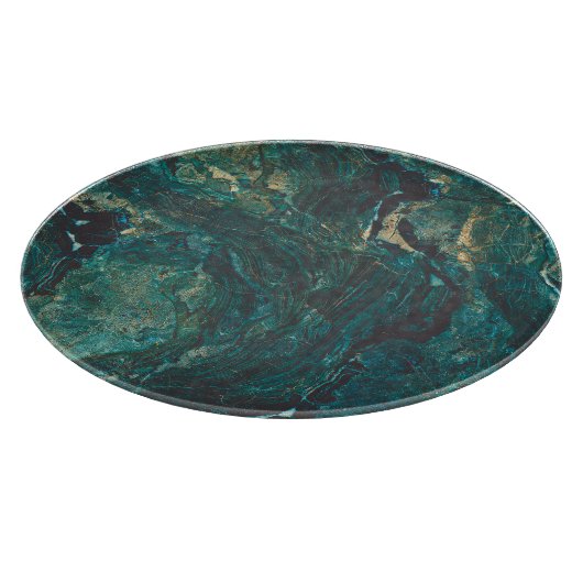 Dunkelgrüner Marmor: luxuriöse Textur. Schneidebrett (Ecke)