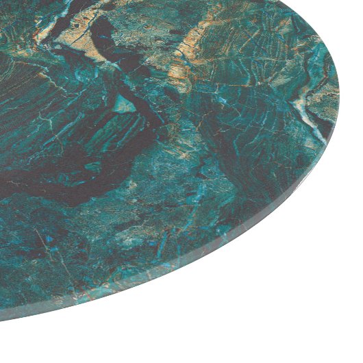 Dunkelgrüner Marmor: luxuriöse Textur. Schneidebrett (Ecke)