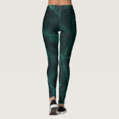 Dunkelgrüner Marmor, nahtlose Textur. Leggings (Rückseite)