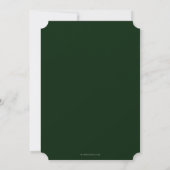 Dunkelgrüner Monogram Laurel Wreath Abschluss Einladung (Rückseite)