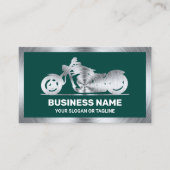 Dunkelgrüner Motorrad-Motorrad-Mechanismus Visitenkarte (Vorderseite)
