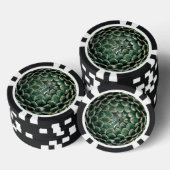 Dunkelgrüner Poker-Chip Pokerchips (Stapel)