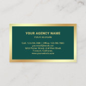 Dunkelgrüner Privatdetektor Visitenkarte (Rückseite)