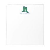 Dunkelgrüner Regenschuss Notepad Notizblock (Vorderseite)