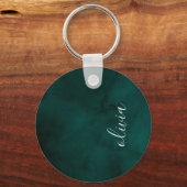 Dunkelgrüner Schlüsselanhänger für Monogramme - Pe (Rückseite)