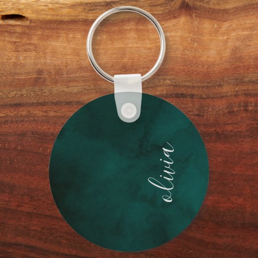 Dunkelgrüner Schlüsselanhänger für Monogramme - Pe (Rückseite)