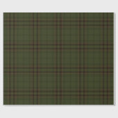 Dunkelgrüner Schwarzer Brauner Schottischer Tartan Geschenkpapier (Flach)