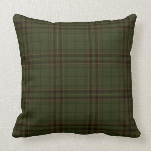 Dunkelgrüner Schwarzer Brauner Schottischer Tartan Kissen