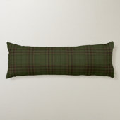 Dunkelgrüner Schwarzer Brauner Schottischer Tartan Seitenschläferkissen (Vorderseite)