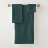 Dunkelgrüner Solid Badhandtuch Set (Insitu)