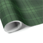 Dunkelgrüner Tartan Kariertes schottisches Muster Geschenkpapier (Rolleneckpunkt)