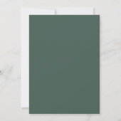 Dunkelgrüner Träumerischer Botanischer Hochzeitstr Einladung (Rückseite)