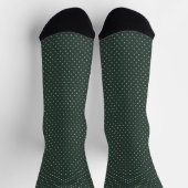 Dunkelgrüner Tupfen Socken (Oben)
