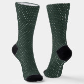 Dunkelgrüner Tupfen Socken (Gewinkelt)