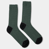 Dunkelgrüner Tupfen Socken (Rechts)