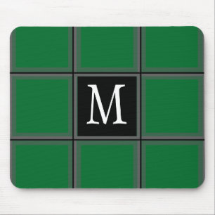 Dunkelgrüner und grauer Single, anfangs gestrichen Mousepad