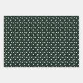 Dunkelgrüner und moderner weißer Weihnachtsbaum Geschenkpapier Set (Vorderseite 3)