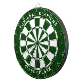 Dunkelgrüner und weißer Abschluss | Benutzerdefini Dartscheibe (Vorderseite rechts)