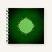 Dunkelgrüner Vintager Keltenrahmen Notizblock (Vorderseite)