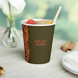 Dunkelgrünes Abendessen Herbstfest Glückwunsch Tha Pappbecher